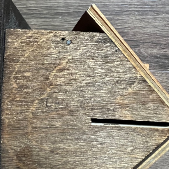 Vintage Little Red Riding Hood Wood House Bank Coin Cottage- Germany circa 1940 - Picture 4 of 15